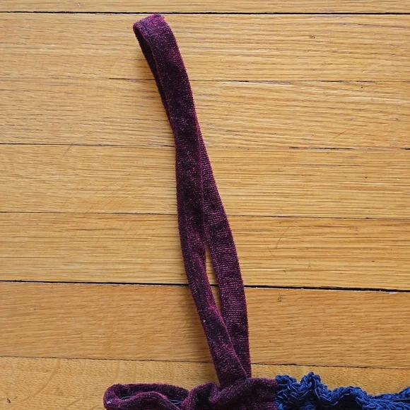 MICHAEL Michael Kors, Color-block Multi-Textured Top, Navy & Maroon, EUC, S - Picture 4 of 14